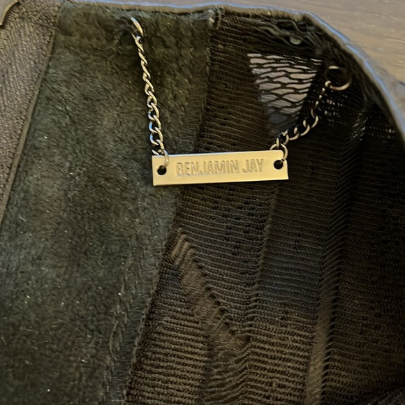 NWT Faux Leather & Lace Short Sleeve Romper - Picture 8 of 16